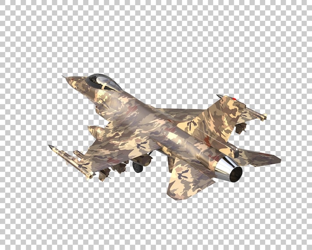 Jet de combate aislado en el fondo Ilustración de renderización 3D