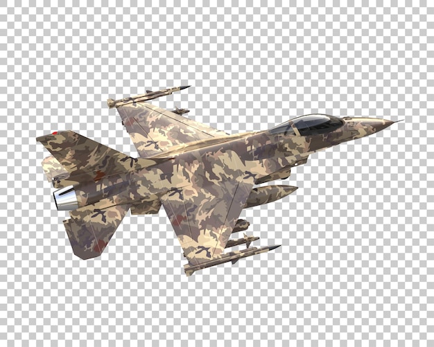 Jet de combate aislado en el fondo Ilustración de renderización 3D