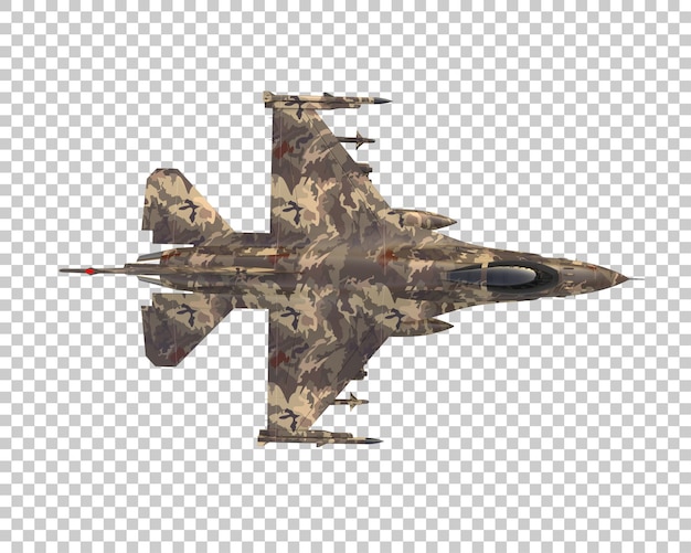 PSD jet de combate aislado en el fondo ilustración de renderización 3d