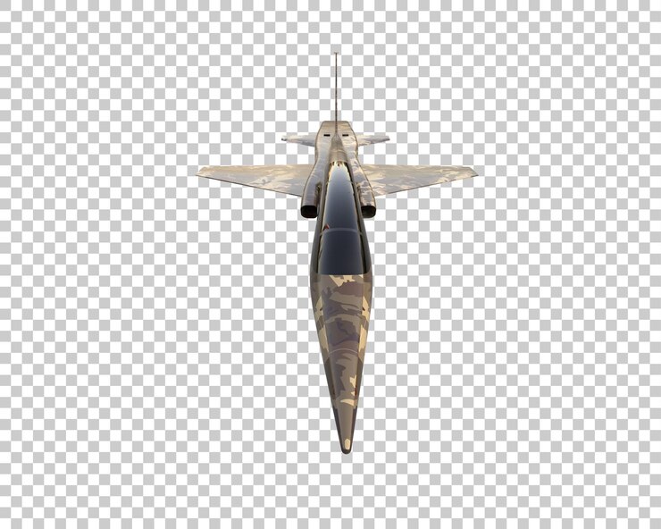 PSD jet de combate aislado en el fondo ilustración de renderización 3d