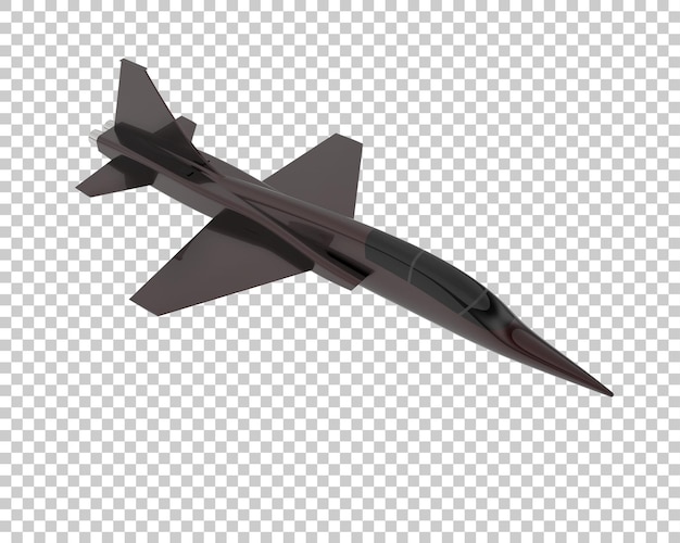 Jet da combattimento isolato sullo sfondo illustrazione di rendering 3D