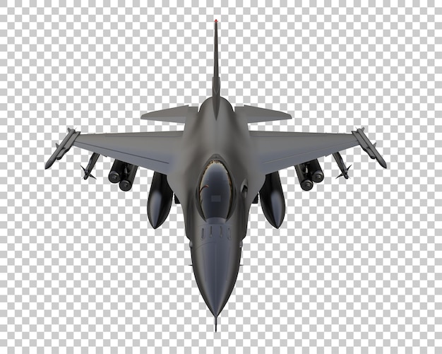 Jet da combattimento isolato sullo sfondo illustrazione di rendering 3D