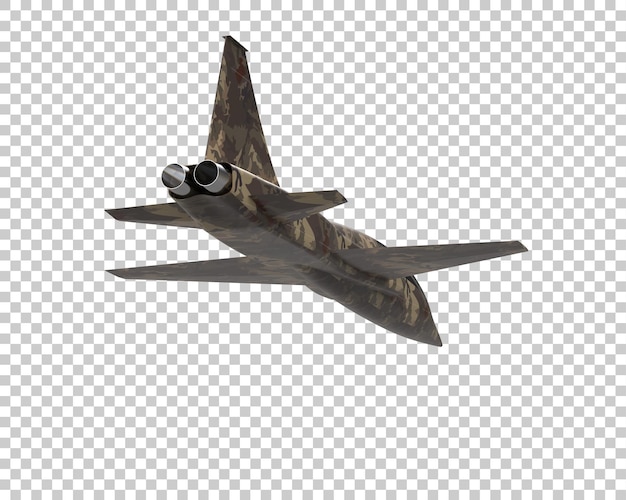 Jet da combattimento isolato sullo sfondo illustrazione di rendering 3D
