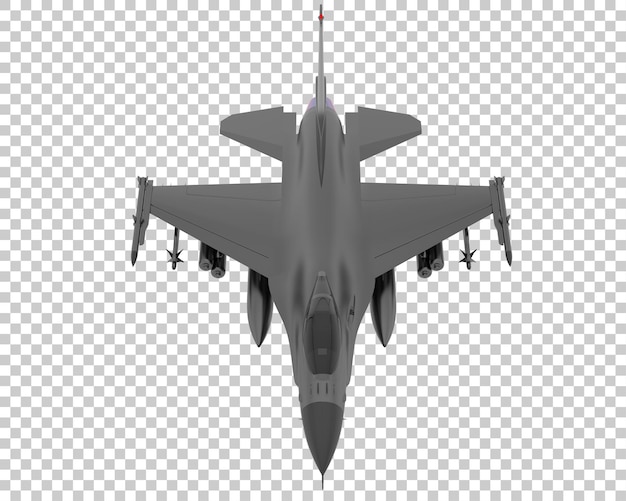 Jet da combattimento su sfondo trasparente 3d rendering illustrazione