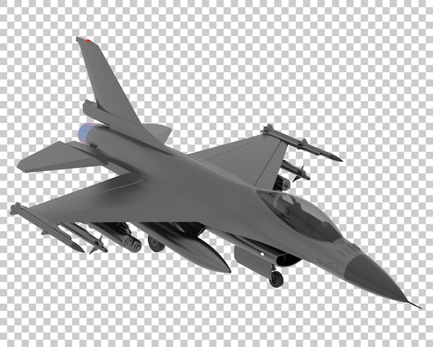 Jet-Kämpfer auf durchsichtigem Hintergrund 3D-Rendering-Illustration