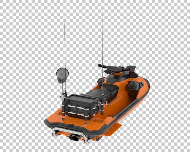 Jet ski aislado en la ilustración de renderizado 3d de fondo