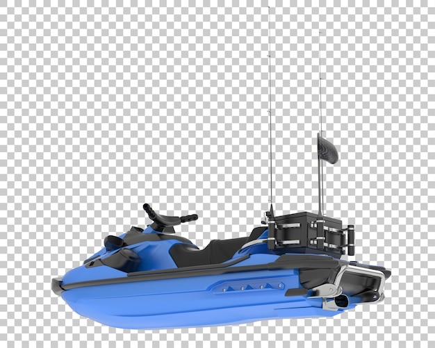 Jet ski aislado en la ilustración de renderizado 3d de fondo