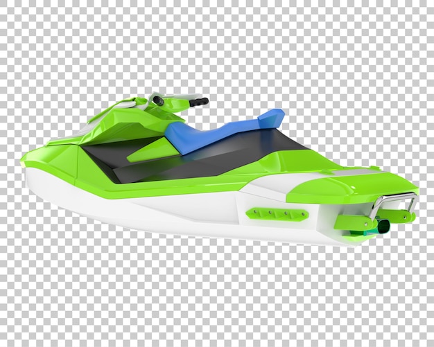 PSD jet ski en la ilustración de representación 3d de fondo transparente