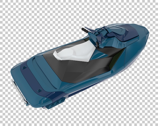 Jet ski na ilustração de renderização 3d de fundo transparente