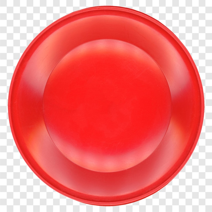 PSD des jetons en plastique rouge transparents