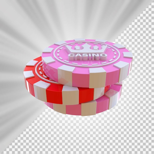 PSD jetons de poker casino 3d