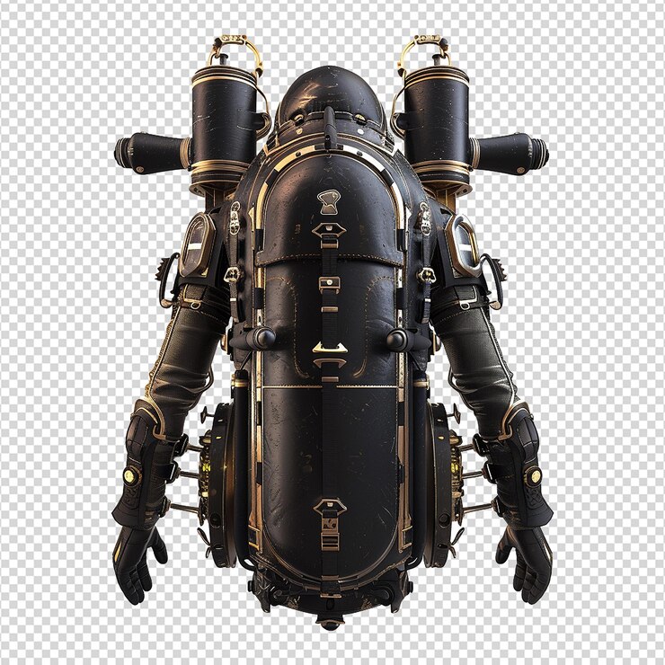 PSD jetpack aislado sobre un fondo transparente
