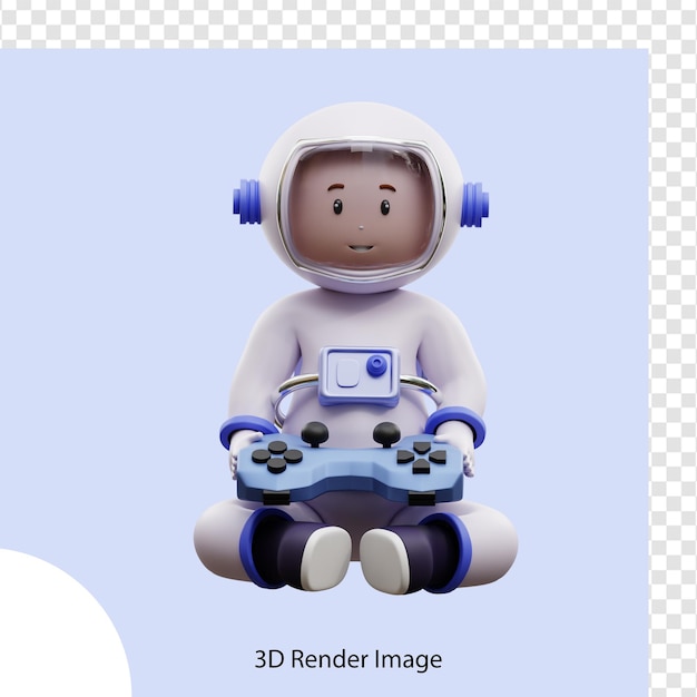 jeu d'astronaute d'illustration 3d