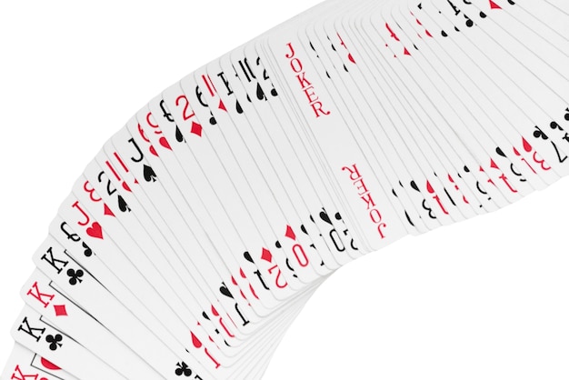 PSD jeu de cartes de poker isolé