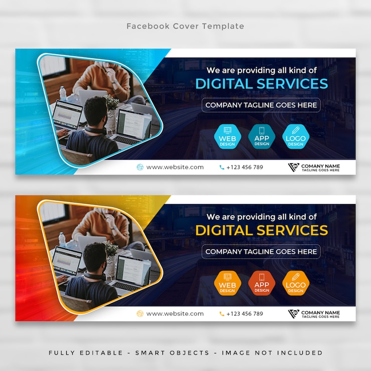 PSD jeu de couverture de calendrier d'entreprise facebook