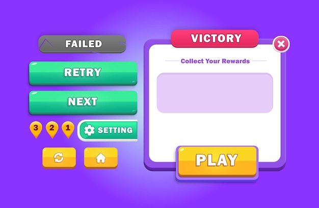 jeu d'écran d'interface utilisateur
