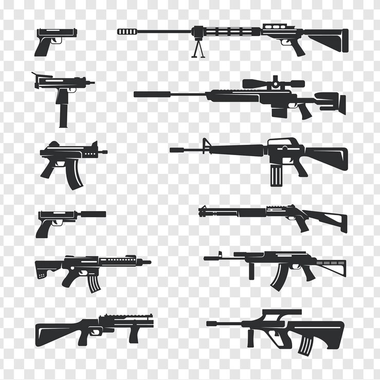 PSD jeu d'icônes d'armes