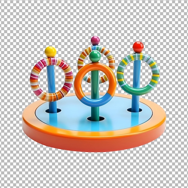 PSD jeu de lancer un anneau psd objet png isolé sur un fond transparent