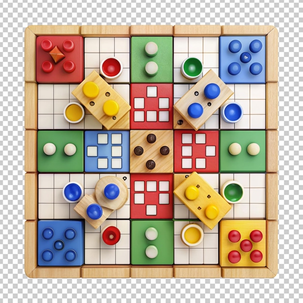 PSD jeu de ludo sur fond transparent