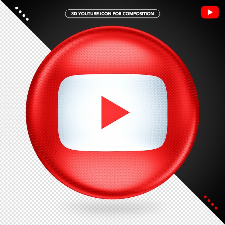 PSD jeu youtube red ellipse 3d