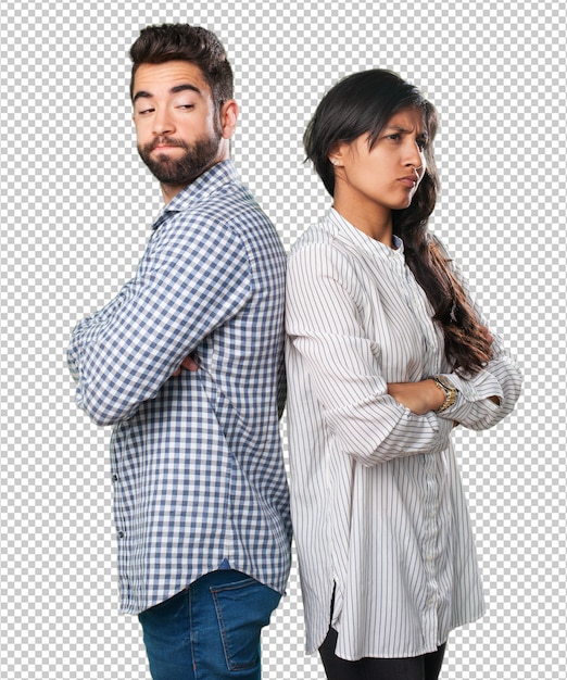 Jeune couple en colère ayant des problèmes