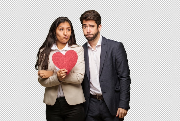 Jeune Couple, Saint Valentin, Penser, A, Idée