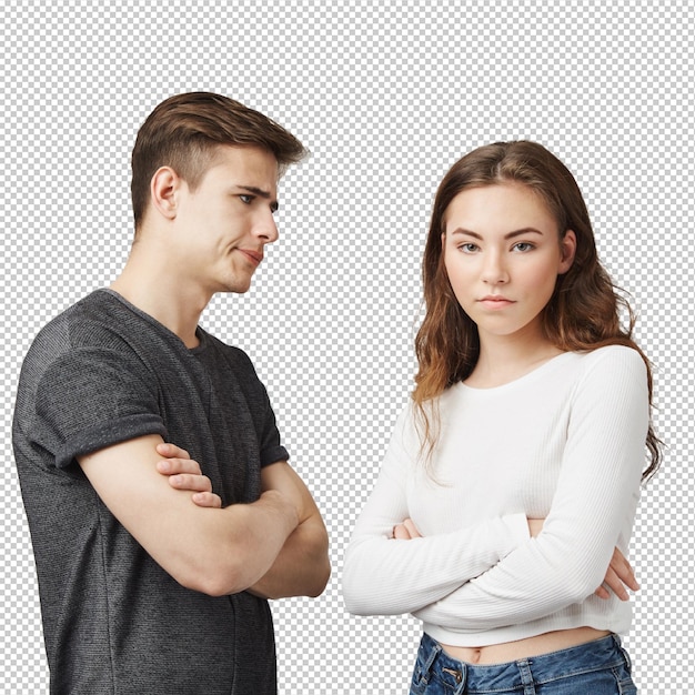 Un jeune couple se dispute. Un désaccord de relation.