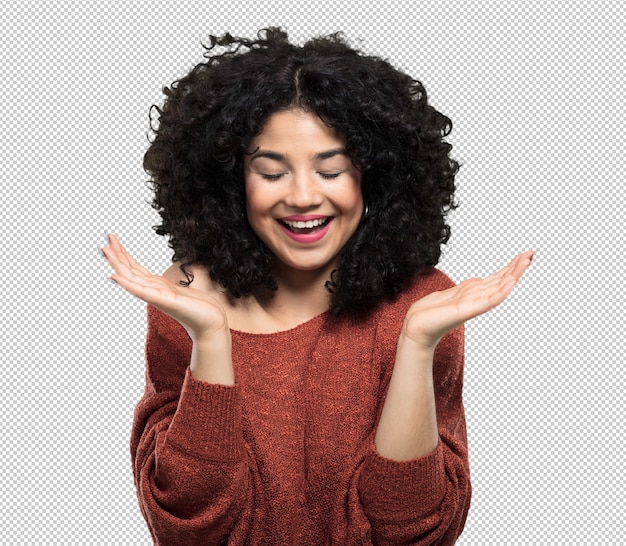 Jeune Femme Heureuse Et Qui Rit