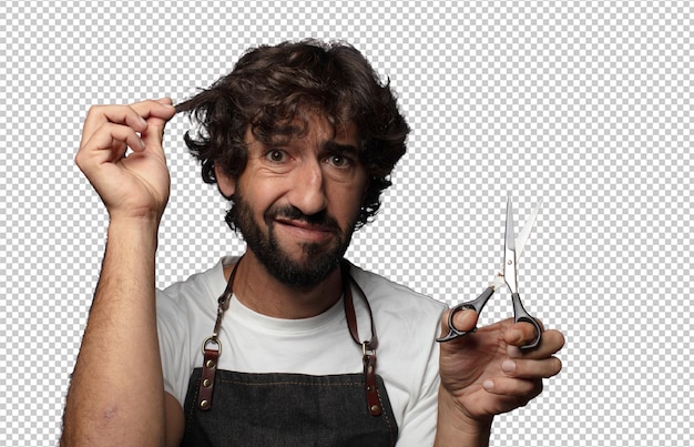 jeune homme barbu adulte concept de barbier