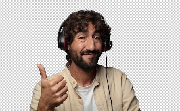 jeune homme barbu adulte concept de télécommerçant