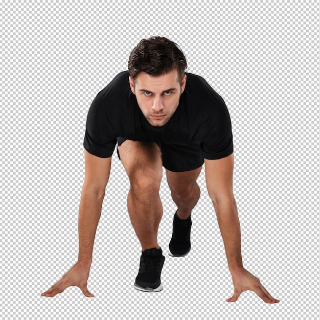 Un jeune sportif fort isolé.