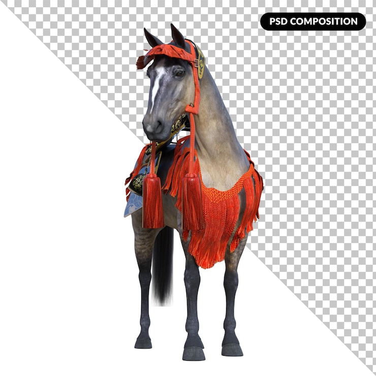 PSD jinetes, aislado, 3d, interpretación