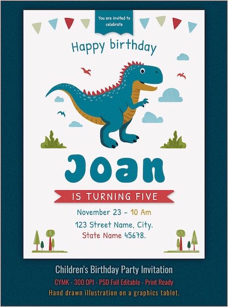 Joans fünfter Geburtstags-Dinosaurier-Party