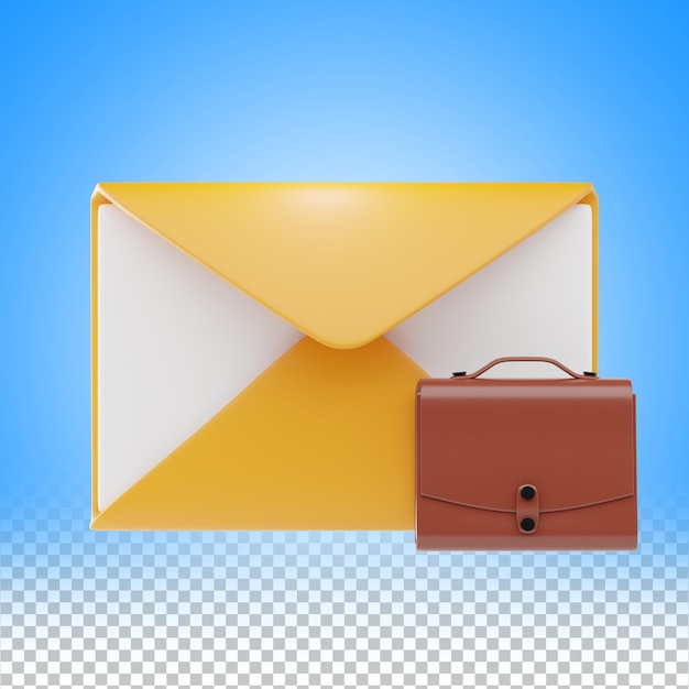 job vacancy email 3d icon and illustration