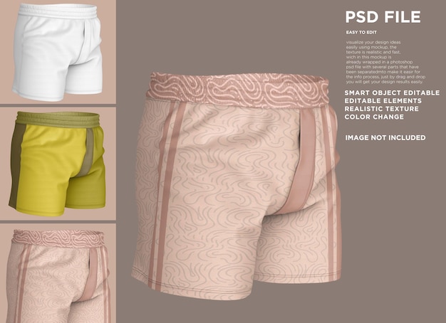 PSD jogger-mockup mit kurzen hosen