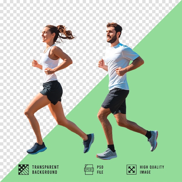 Jogging mit einem aktiven Ehepaar