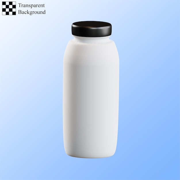 Joghurtflasche 3D-Illustration