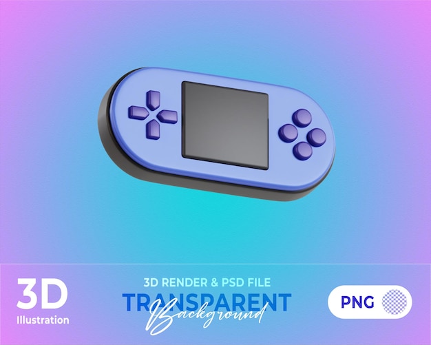 PSD jogo 3d psp com fundo transparente