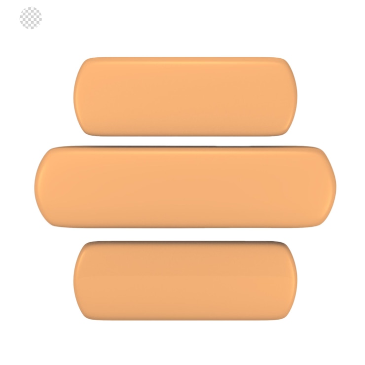 PSD jogo de interface de usuário de ícone 3d e menu de hambúrguer de aplicativo de ti