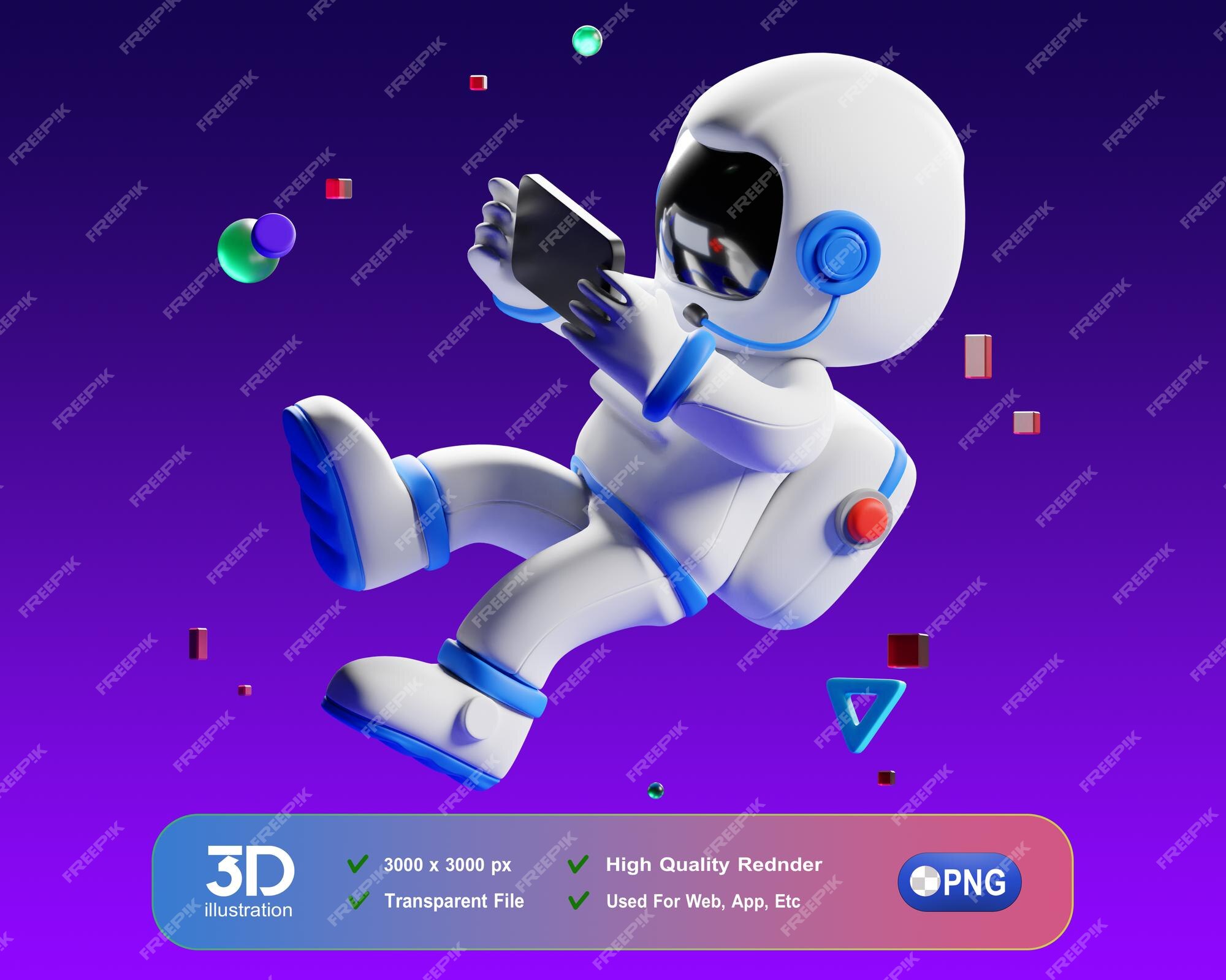 Jogos 3d ilustração astro 3d