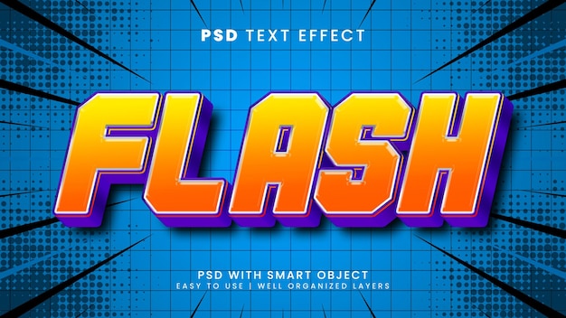 Jogos editáveis de efeito de texto em flash e estilo de texto de herói