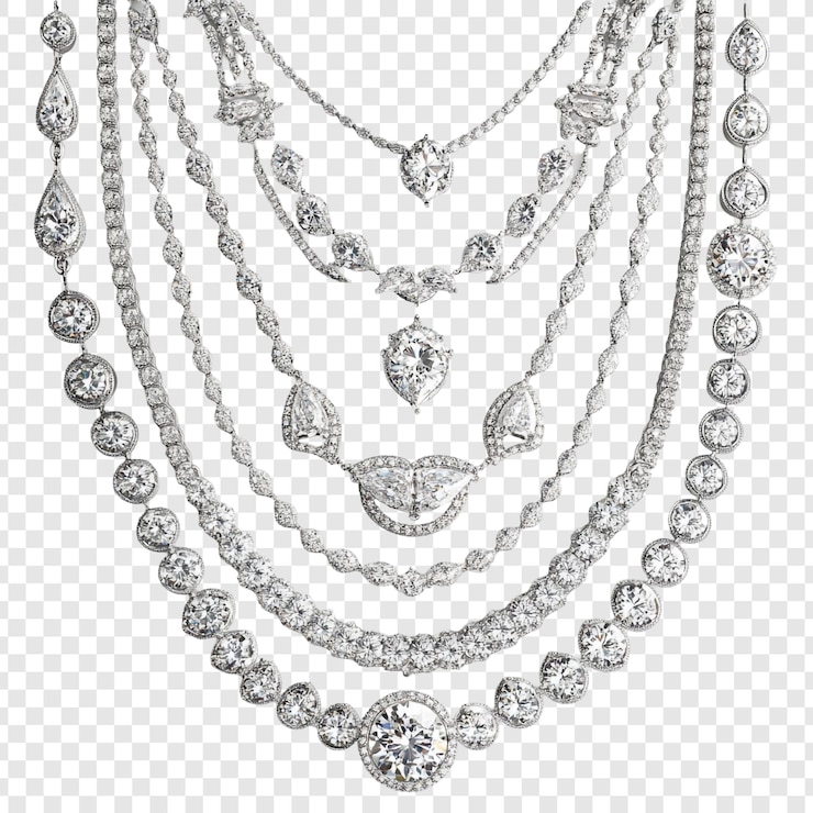 PSD joias de colar de diamantes
