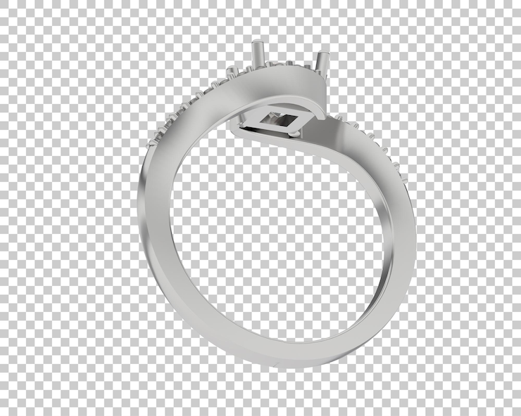 PSD joias isoladas na ilustração de renderização 3d de fundo