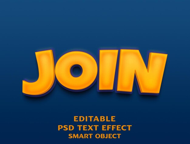 Joindre la conception de l'effet de texte 3D