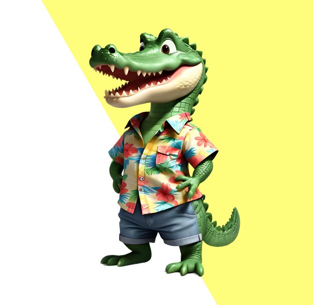 Joli Crocodile 3d Heureux