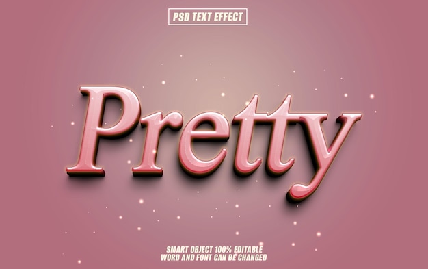 joli effet de texte police éditable typographie texte 3D