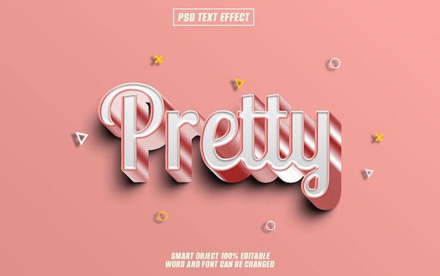 joli effet de texte police éditable typographie texte 3D