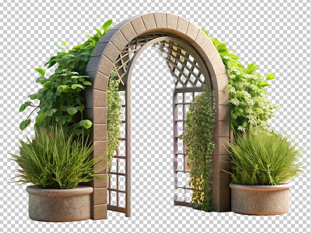 PSD une jolie arche de jardin d'herbes