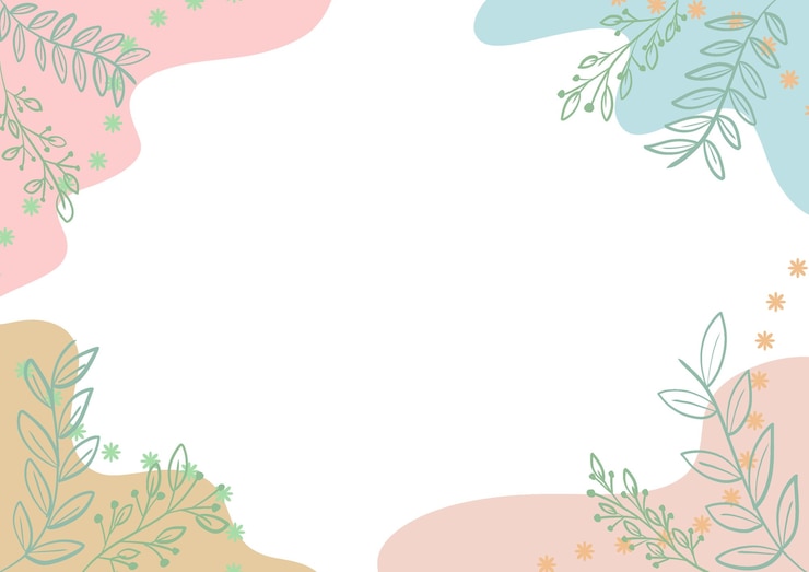 PSD une jolie bordure en pastel floral