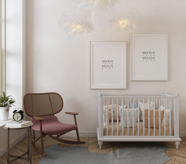 Jolie Chambre De Bébé Avec Affiche De Maquette